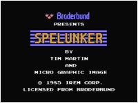 Title screen from Famicom Spelunker